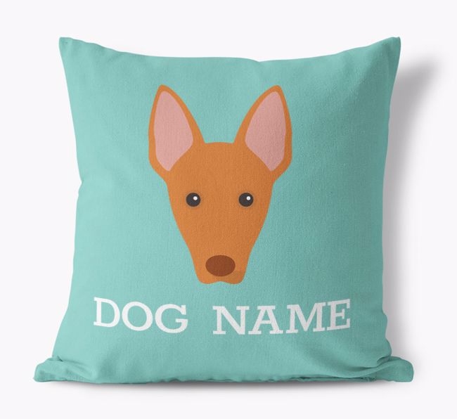 {dogsName}'s Icon: Personalized {breedFullName} Canvas Pillow